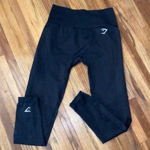 Gymshark vital seamless 2.0 leggings black marl, size large.